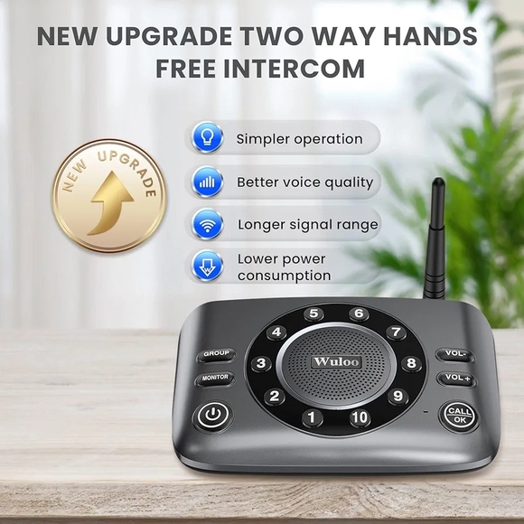 Wireless Intercom System in Black - Picture 3 of 7